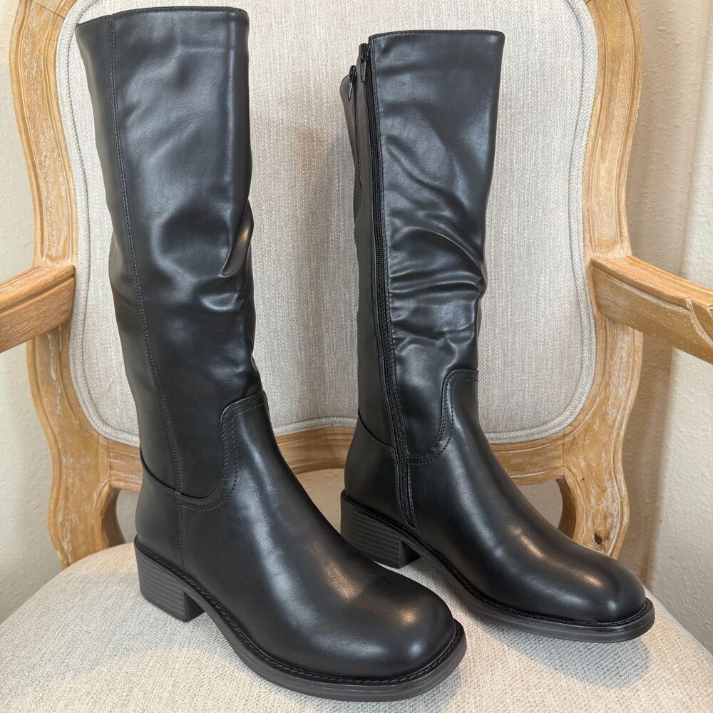 Pierre Dumas Paula knee-high round toe casual minimalist business comfort riding - Picture 1 of 13